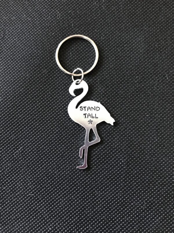 Hand Stamped alloy keyring - main product image