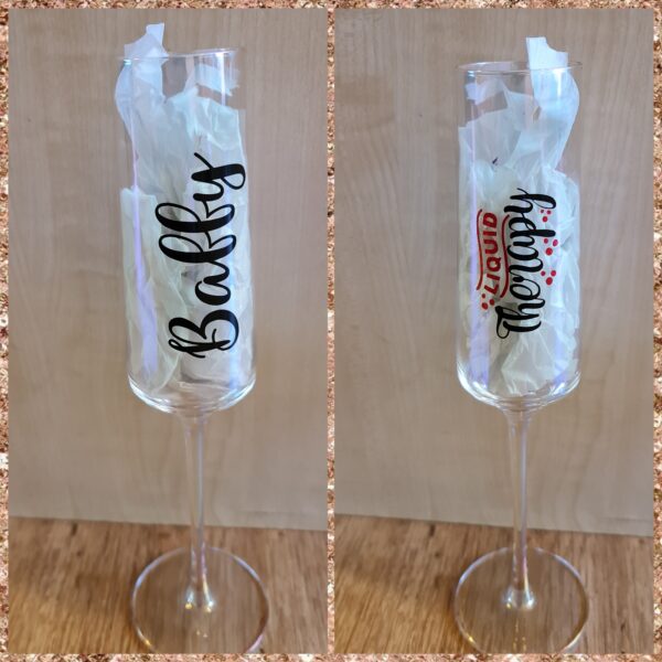 Personalised Crystal Champagne Glasses – Liquid Therapy - main product image