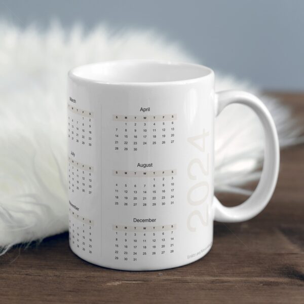 2024 Calendar Ceramic Mug – Plan Your Year in Style | New Year Planner | office - product image 5