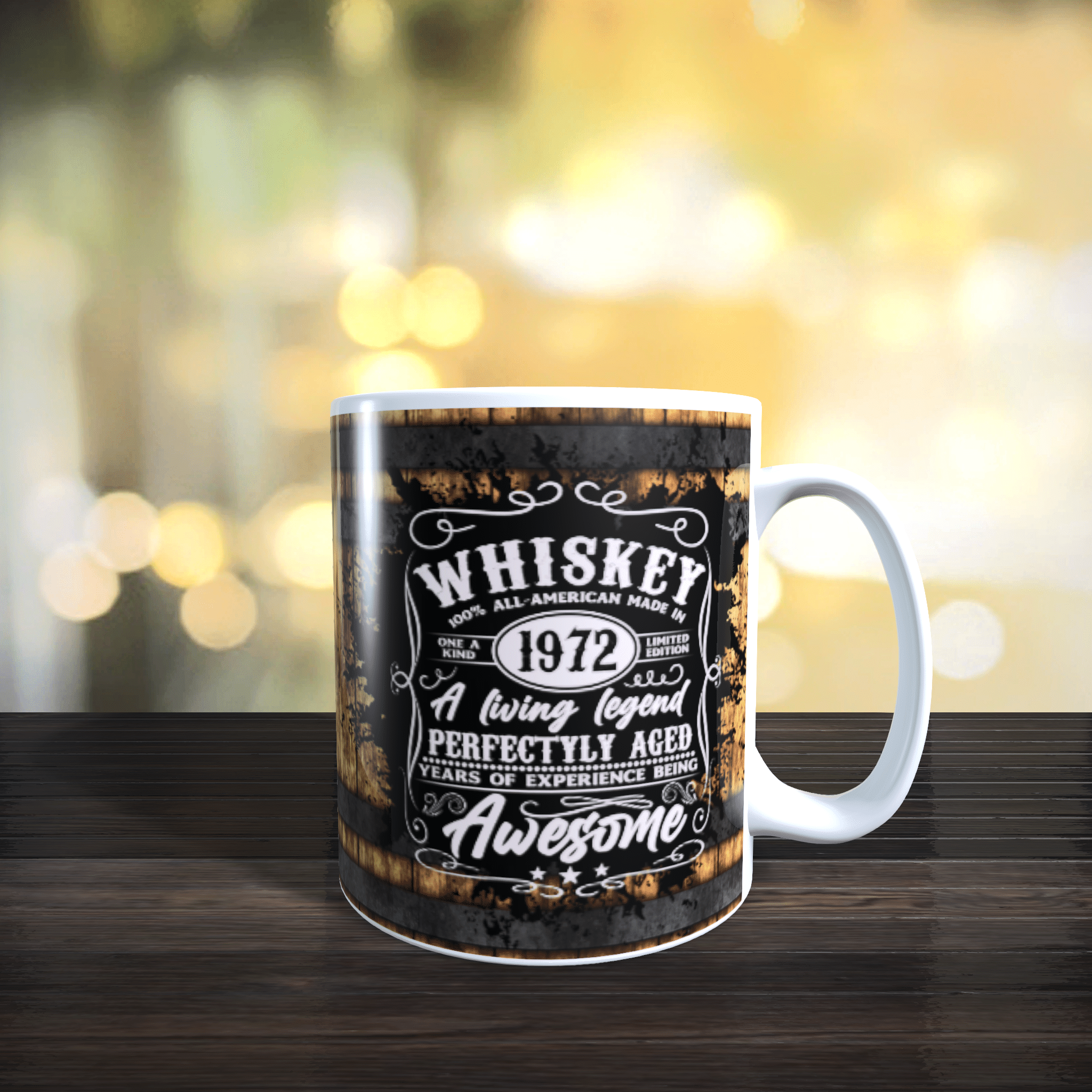 Whiskey Barrel ceramic Mug cup 11oz – Perfect for Whiskey Lovers and Home Bars! - main product image