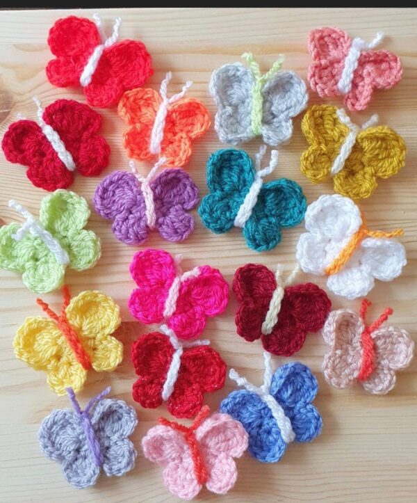 Crochet butterfly appliques - product image 4