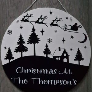 Personalised Family Christmas Sign