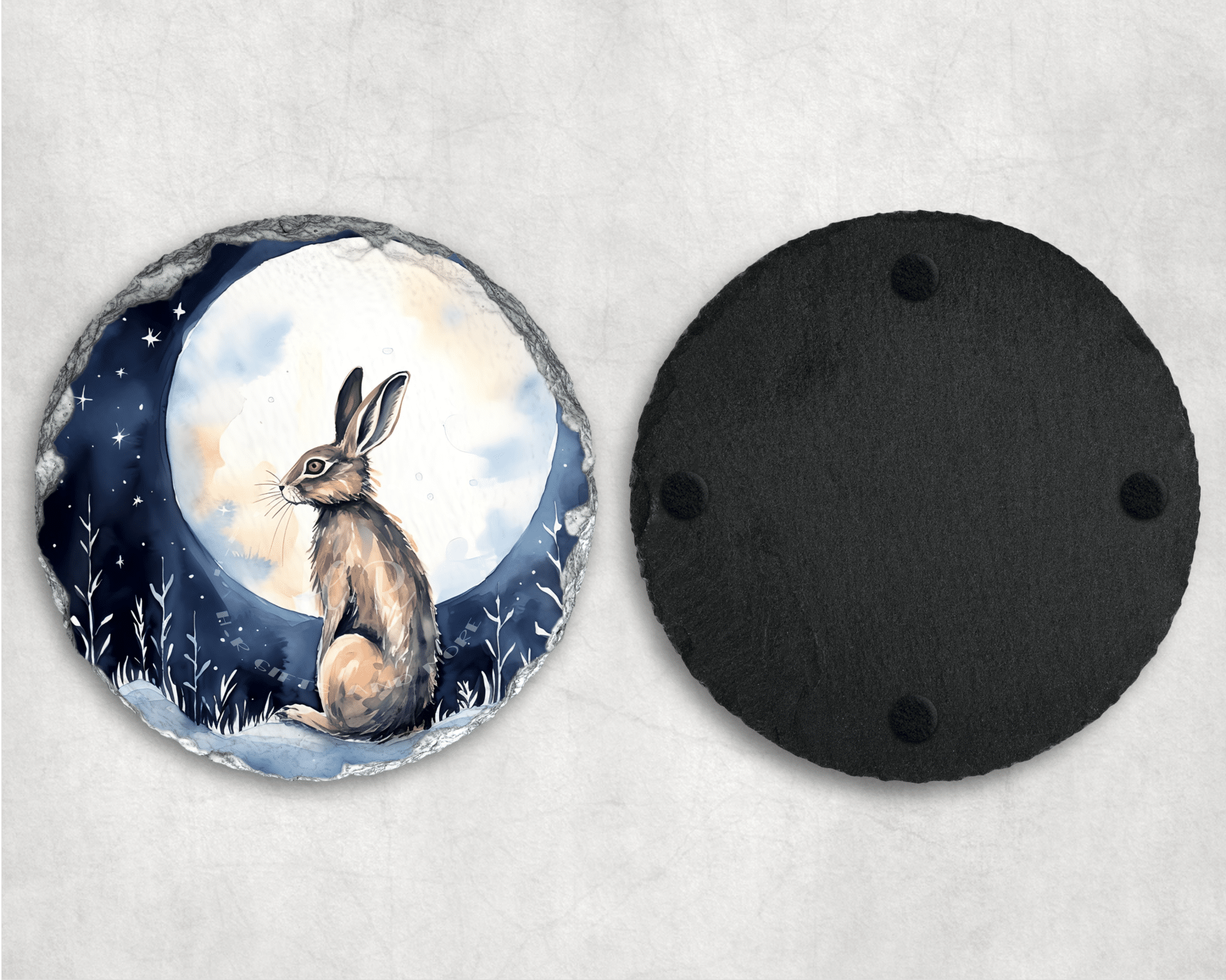 Christmas Winter Hare Coaster - main product image