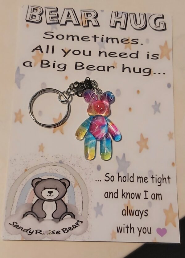 Teddy bear pocket hug keychain - product image 4