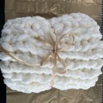 Chunky Knit Handmade Baby Blanket – White