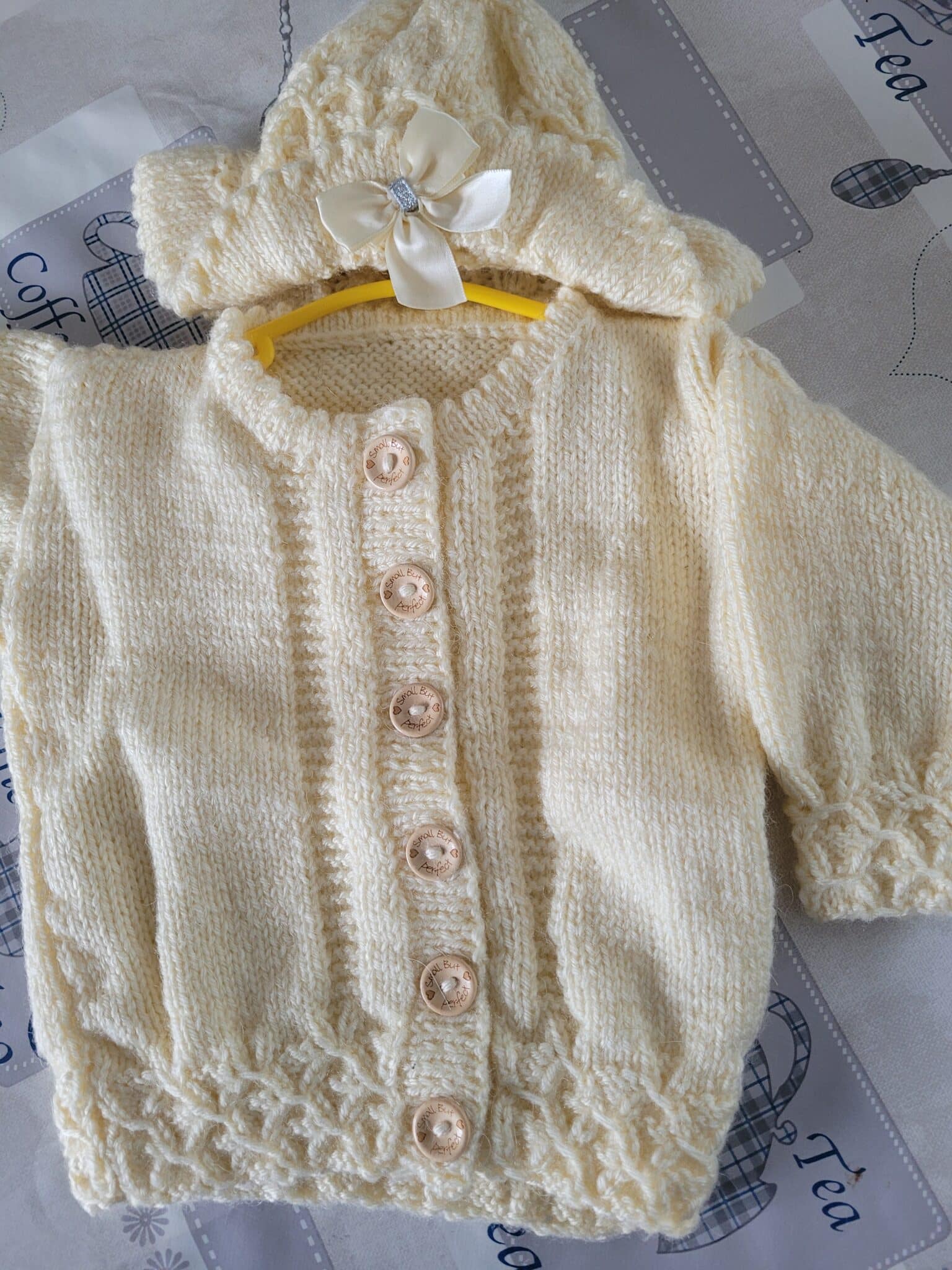 “Lucia” Aran cardigan and hat - main product image