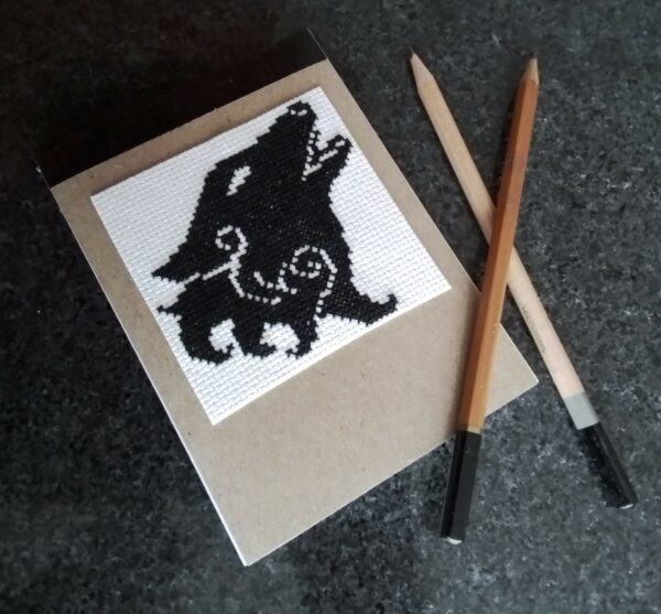 Howling Wolf Notebook, Wolf Lover Gift, Wolf Gift, Handmade Notebook - product image 2