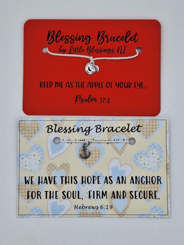 Christian Gift Cord bracelets with Bible Quote and Charm - main product image