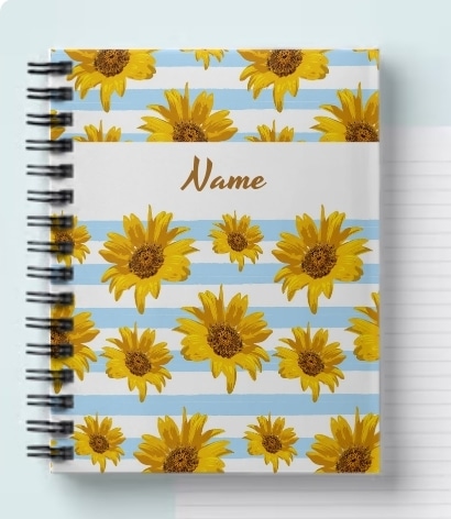 Sunflower design A5 notebook - product image 3