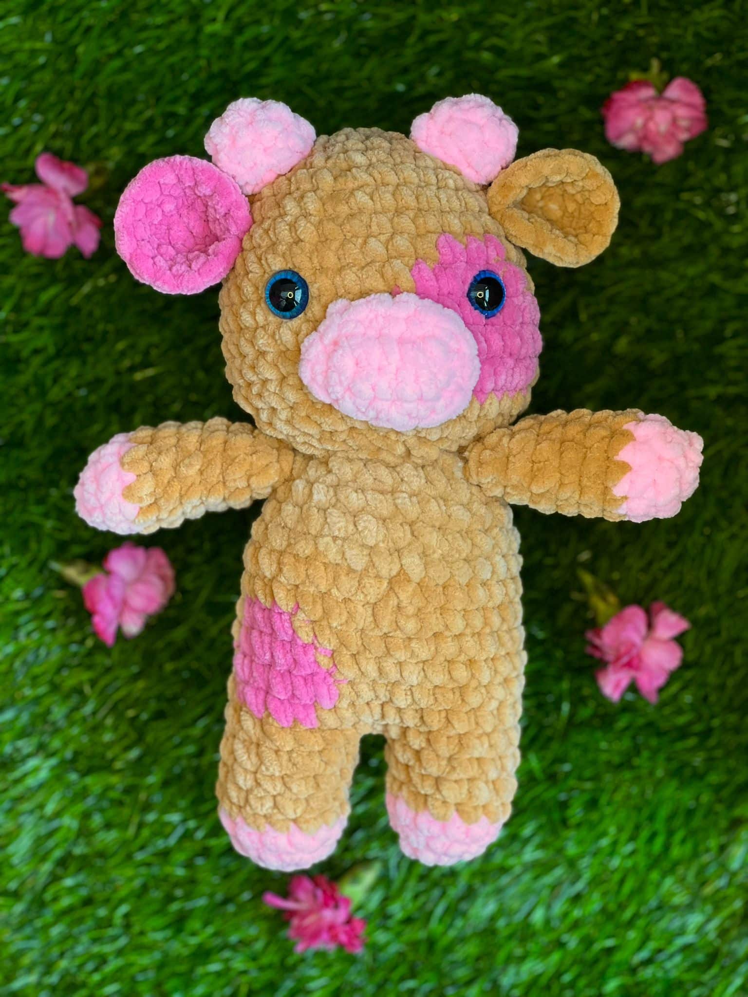 Soft Plushie Crochet Amigurumi Cow Toy - main product image