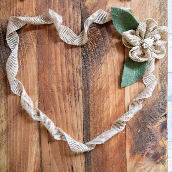 Large Handmade Rustic Wooden Heart and Flower Detail Wall Decor - product image 2