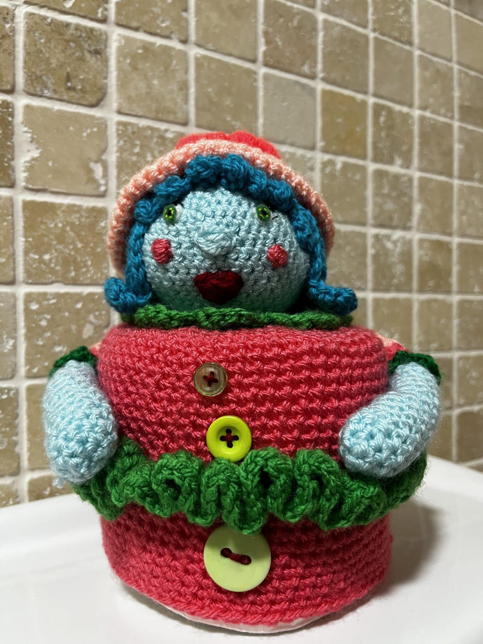 Crotchet Toilet Roll Cover - main product image