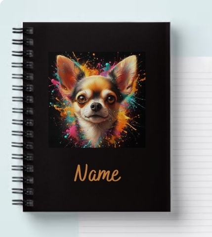 A5 paint splash dog notebook - product image 4