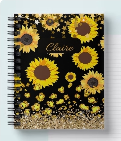 Sunflower design A5 notebook - product image 5