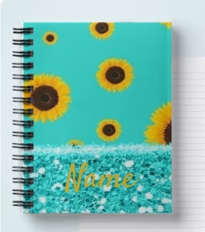 Sunflower design A5 notebook - product image 4