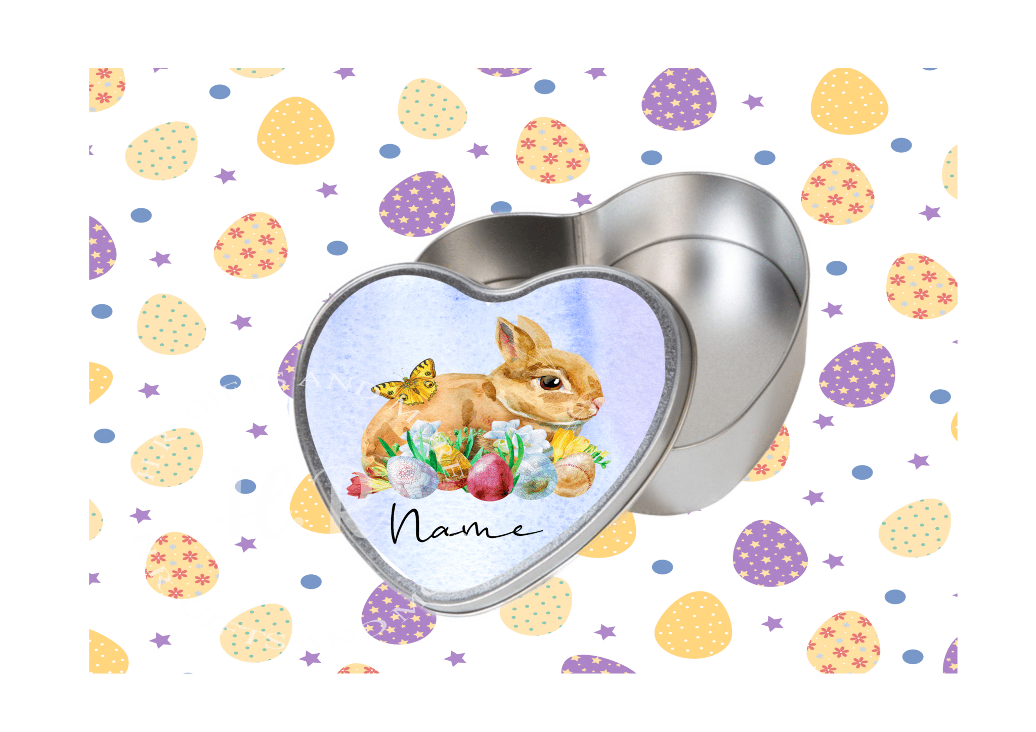 Personalised Easter Bunny Treat Tin - main product image