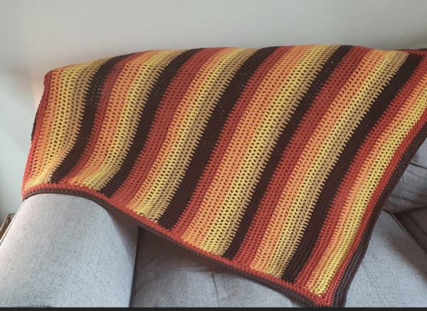 Handmade crochet lap blanket . Vintage look - main product image
