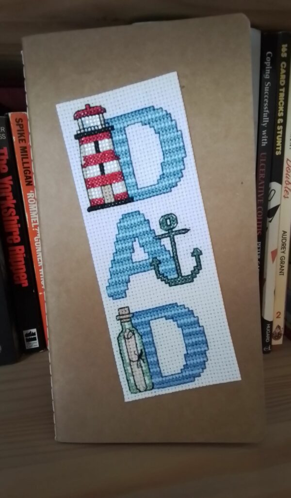 Hand Stitched Kraft Notebook, Dad Gift, Nautical, Seaside - product image 4