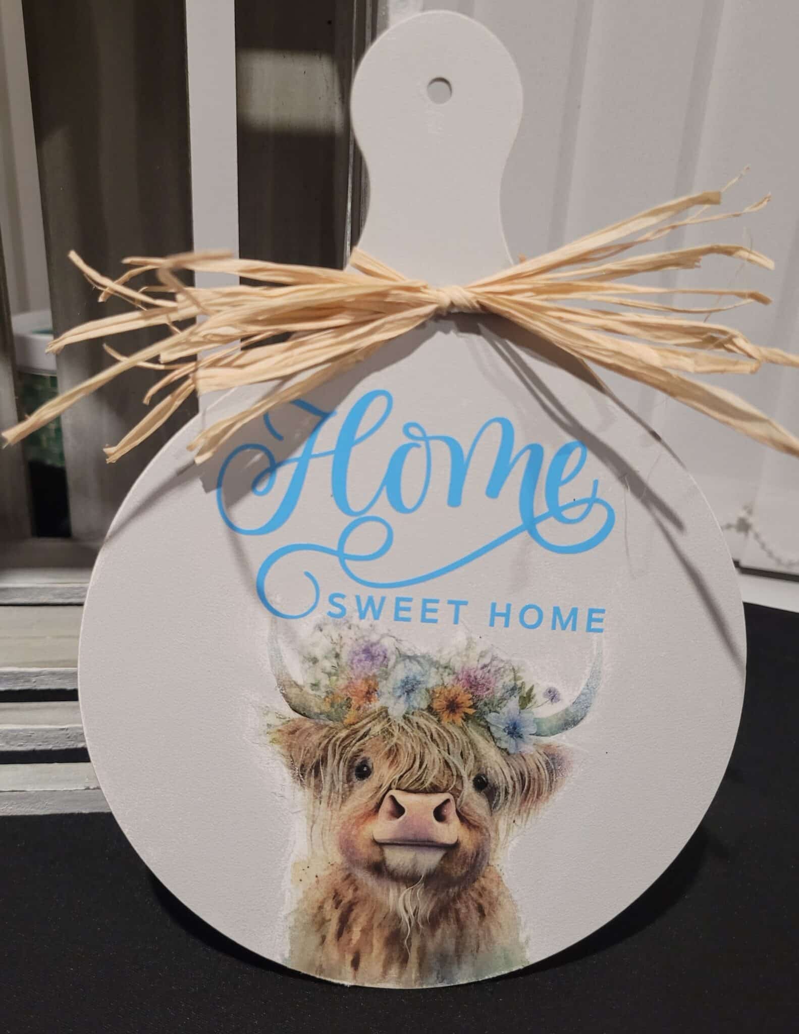 Home Sweet Home Highland Cow Serving Paddle - main product image