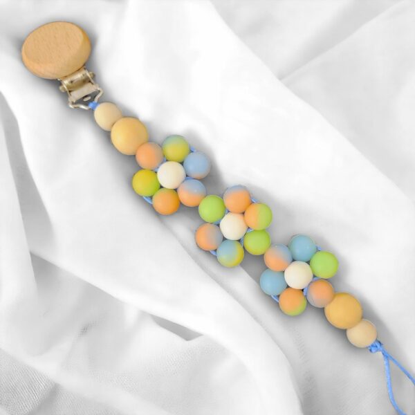 Flower Dummy Pacifier Clip – MULTICOLOUR - main product image