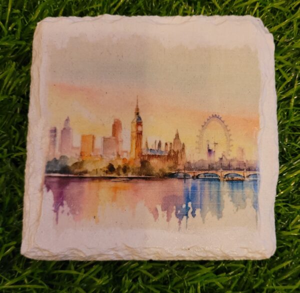 Slate Decoupage Coasters – London Skyline (Set of 4) - product image 4