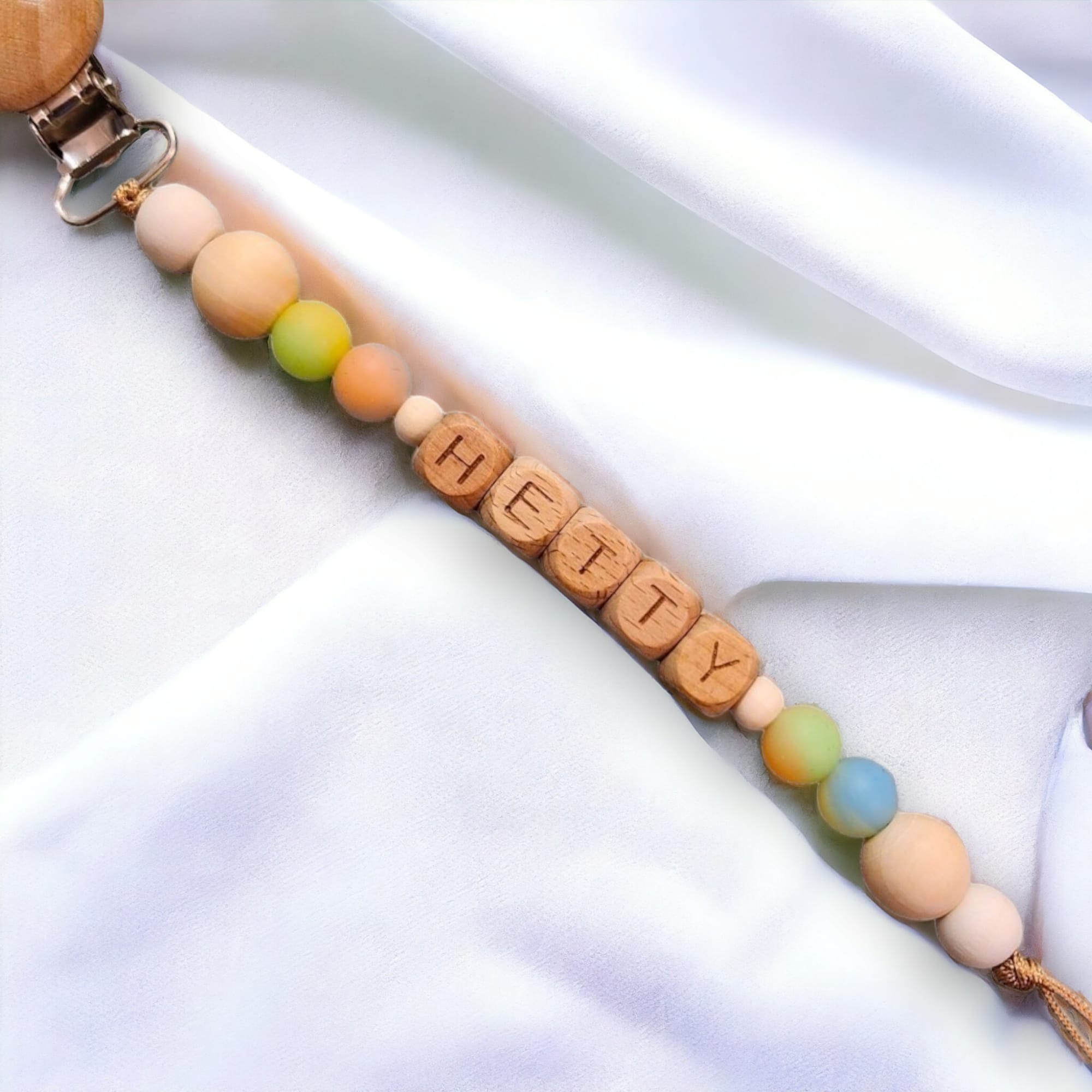 Personalised Name Dummy Pacifier Clip – MULTICOLOUR - main product image