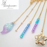 Ear Wrap Cuff, Dainty Bead Dangle, Gold No Piercing Earring, Fairy Ombre Wing