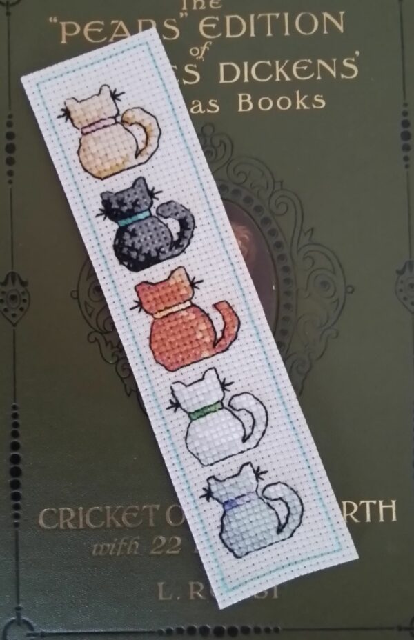 Cats In A Row Bookmark, Cats Bookmark, Cat Lover Bookmark, Cat Gift – Vertical - product image 3