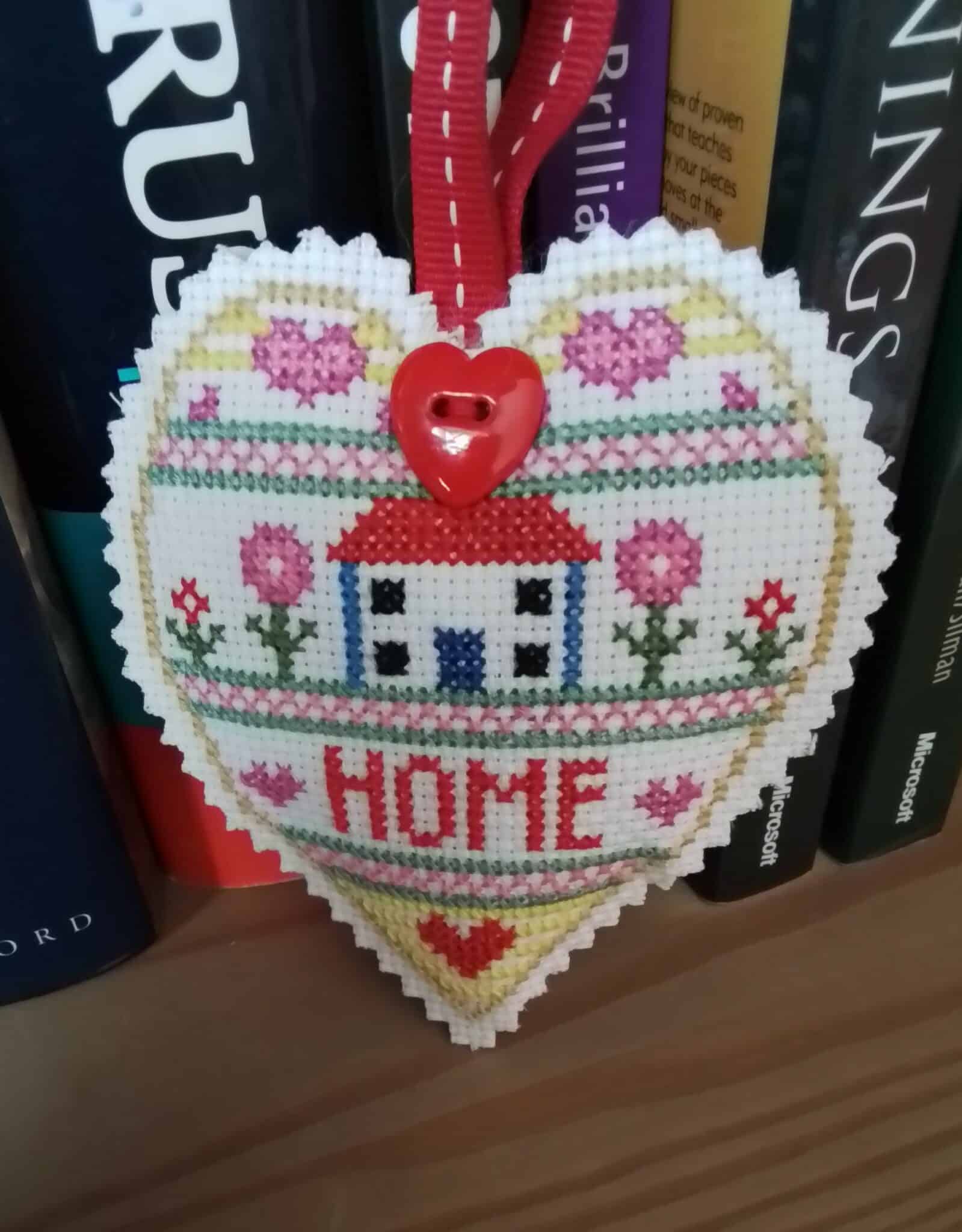 Home Heart, Cross Stitch Home, New Home Gift, House Warming, Yellow - main product image