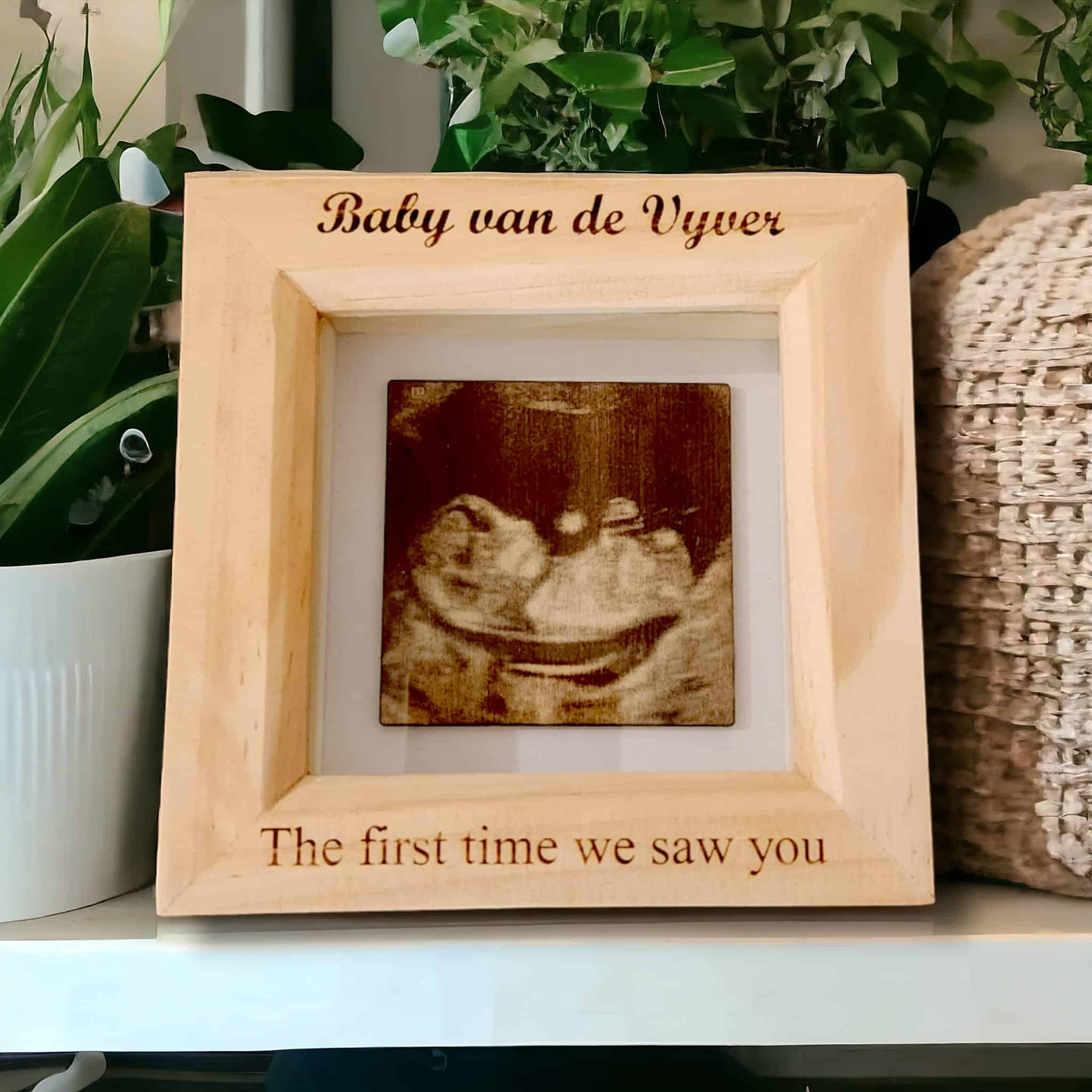 Laser engraved ultrasound in personalised frame - main product image