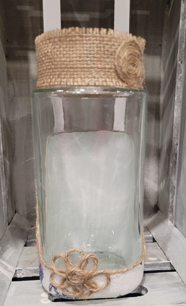 Unique Upcycled Decoupage Jar Gift – Vase, Storage, Kitchen Utensils - product image 4