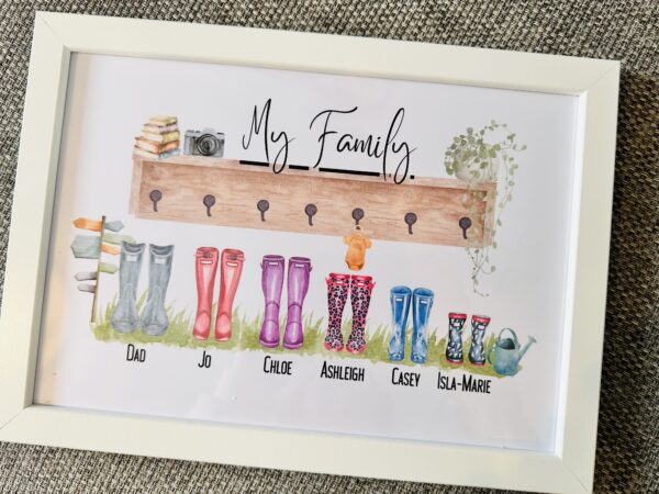 Personalised family welly prints - main product image