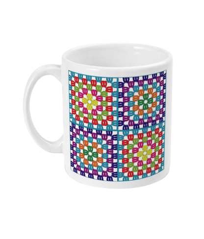 11oz Ceramic Crochet Themed Mug – Granny Square Mug - product image 3