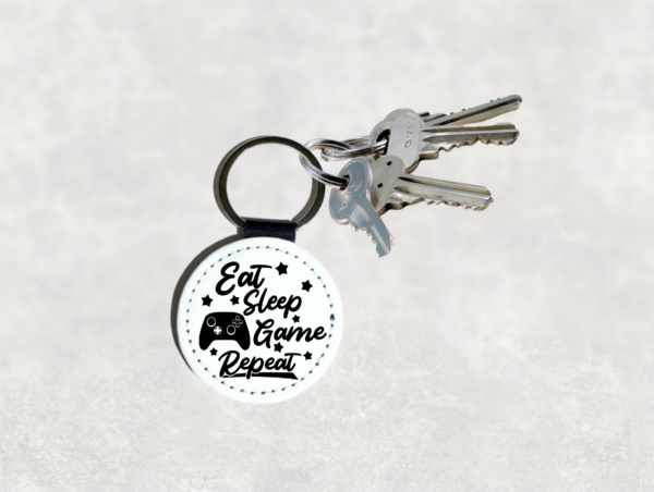 Eat Sleep Game Repeat Keyring - main product image