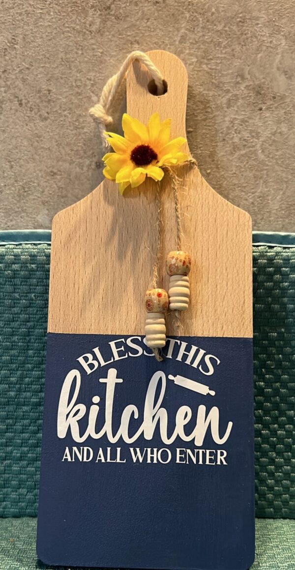 Decorative Wooden Serving Paddle – Bless This Kitchen - main product image