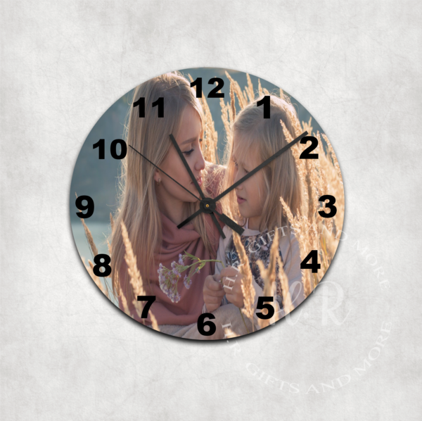 Personalised Photo Glass Clock - main product image