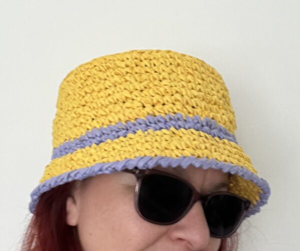 Natural raffia crochet bucket hats - product image 3