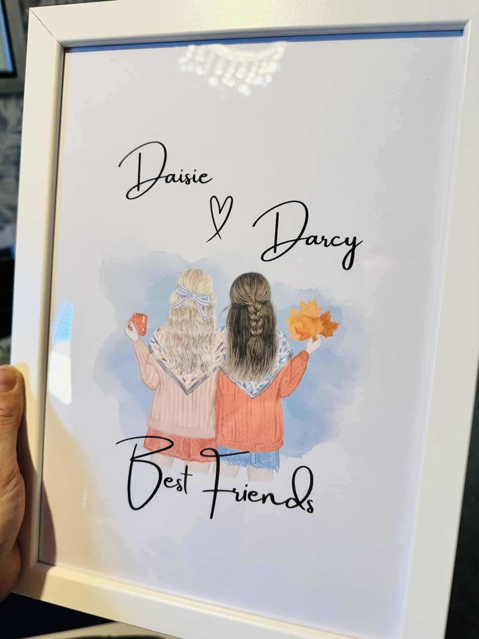 Personalised best friend print - main product image