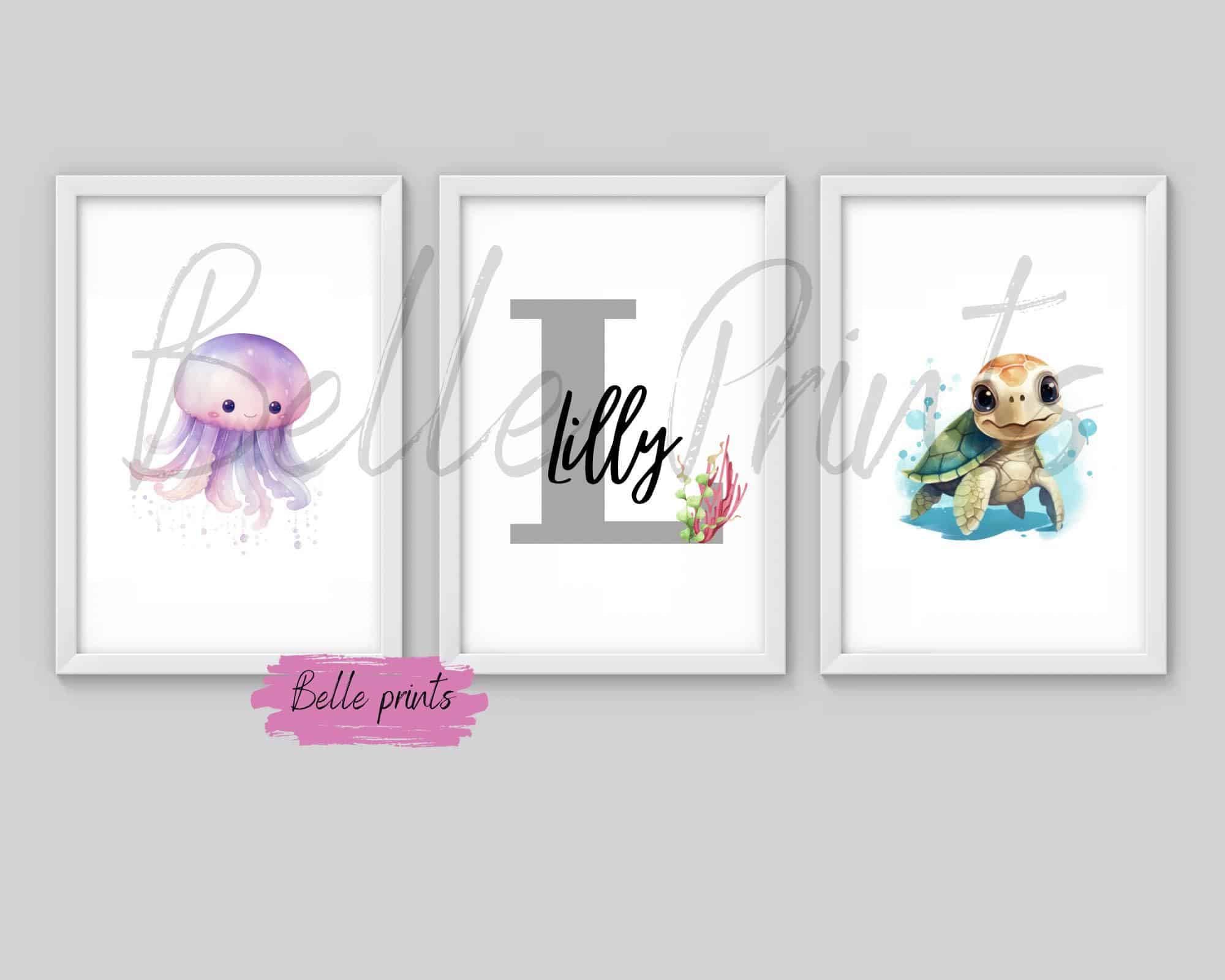 Aquatic nursery prints - main product image