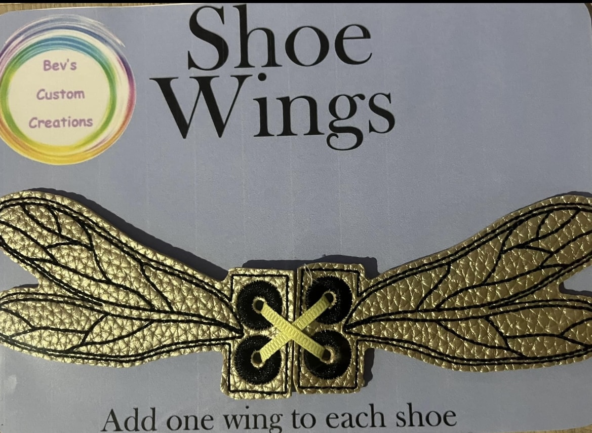 DragonFly Embroidered Shoe/boot/skate Wings - main product image