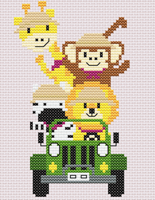 Going on Safari – Cross stitch PATTERN - main product image