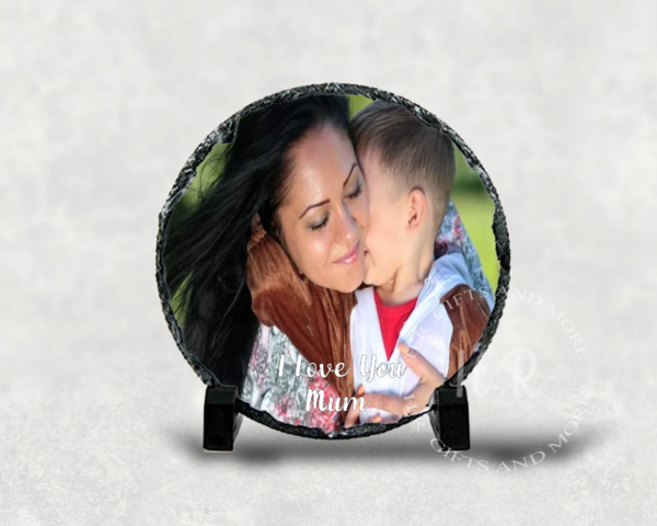 Personalised Photo Mum/Dad and I Rock Slate - main product image