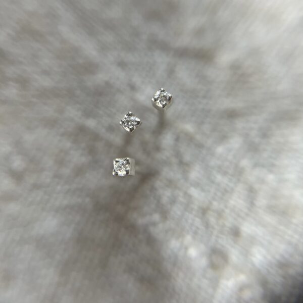 Sterling silver micro diamond ear stud - product image 4