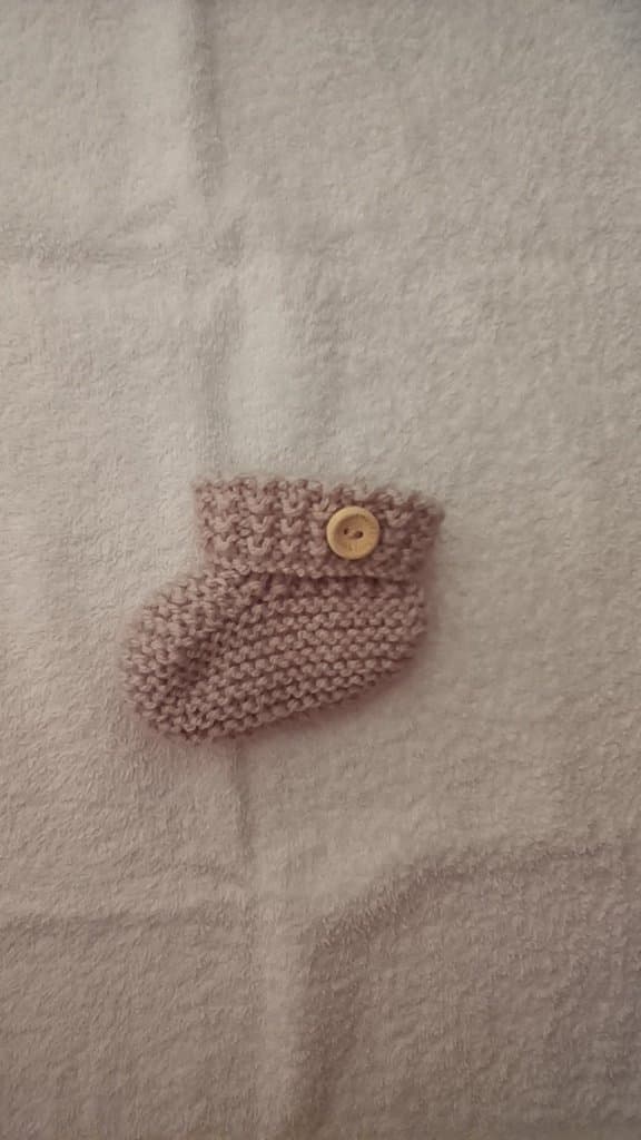 Hand Knitted Baby Booties 0-3 months Oatmeal - product image 3