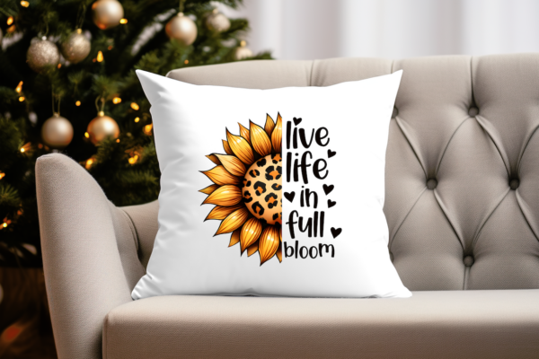 Sunflower Design’s Pillow Case, Summer Sunflower Cushion Cover, Floral Accent Pillow Cover - product image 4