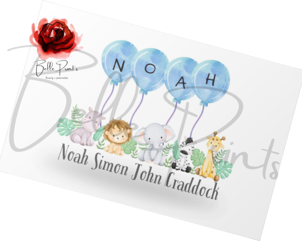 Nursery Name Print Safari style - product image 3