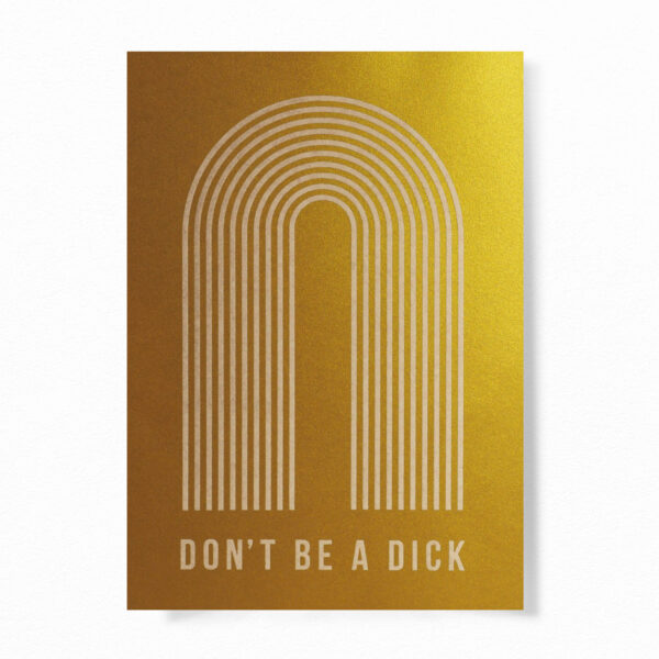 Don’t Be A Dick Print | Retro Bauhaus Poster|Engraved Poster|Home Decor|Exclusive Design|Glitter - product image 2