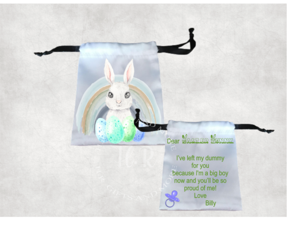 Personalised Easter Bunny Dummy Bag - main product image