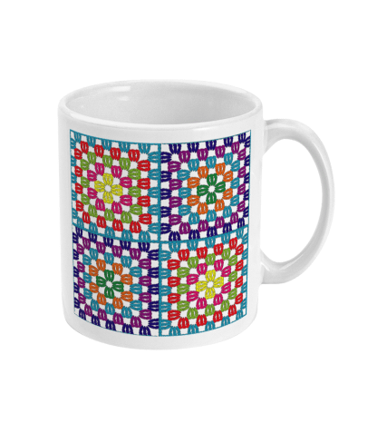 11oz Ceramic Crochet Themed Mug – Granny Square Mug - product image 2