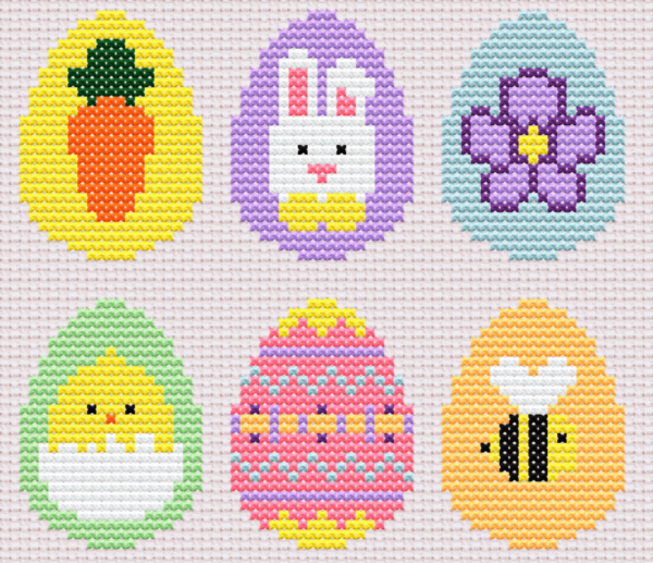 Easter Eggs – cross stitch PATTERN - main product image